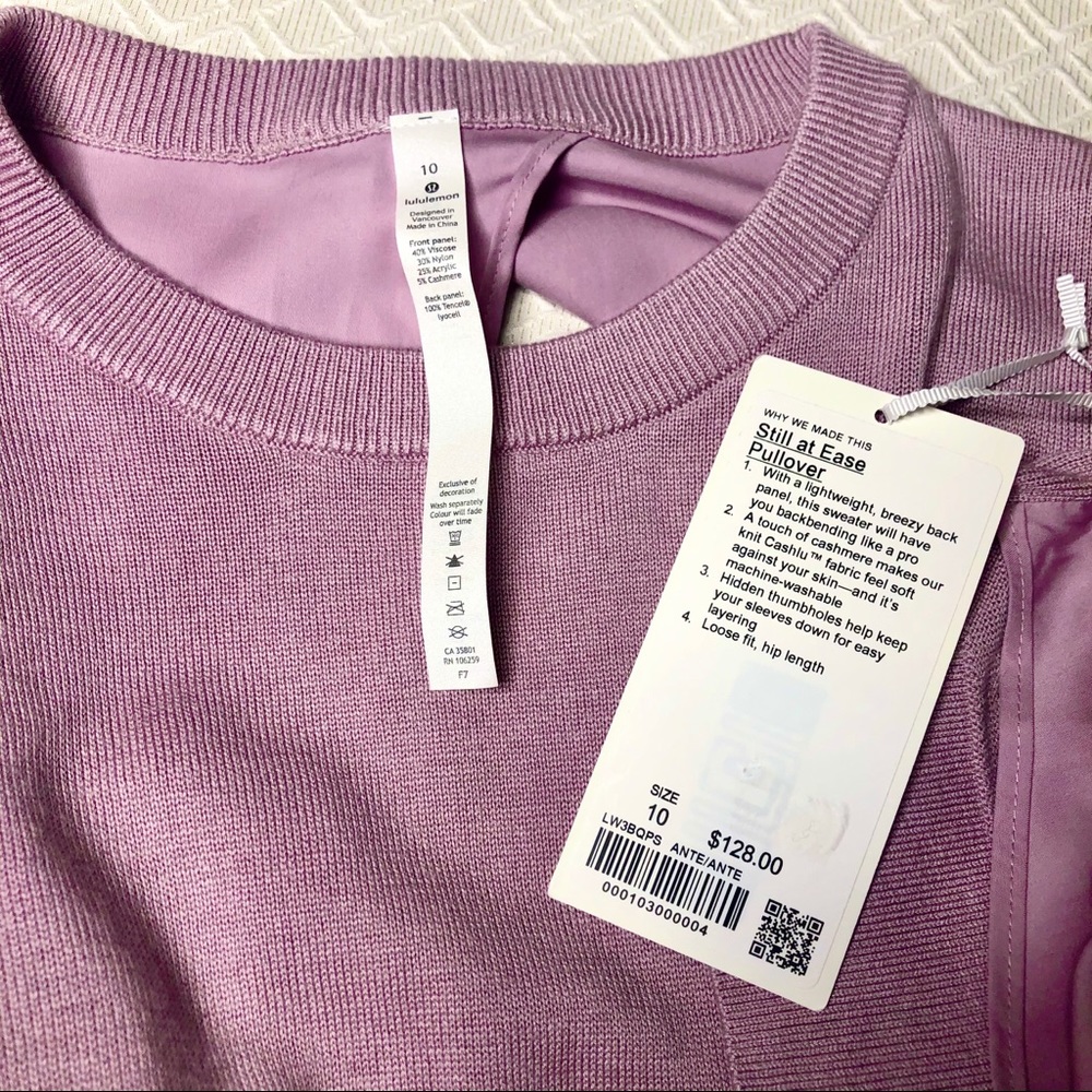 Lululemon Purple Still At Ease Sweater Pullover - Picture 6 of 7